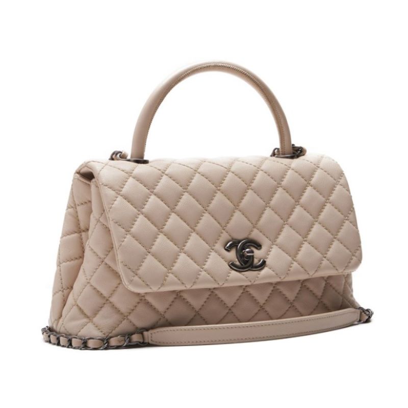 CHANEL Matrasse Coco Handle 2WAY Handbag Caviar S Ivory (Silver G) Handbag  Shoulder Bag Lady Bag Hybrid 【 Delivery】 Honeymoon Online