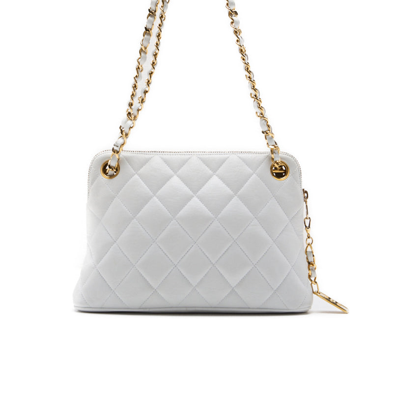 Chanel Matrasse Double Chain Shoulder   Charm  White  Shoulder Bag Mini Shoulder Bag  Bag Hybrid 【 Ship】  Yaboo Online