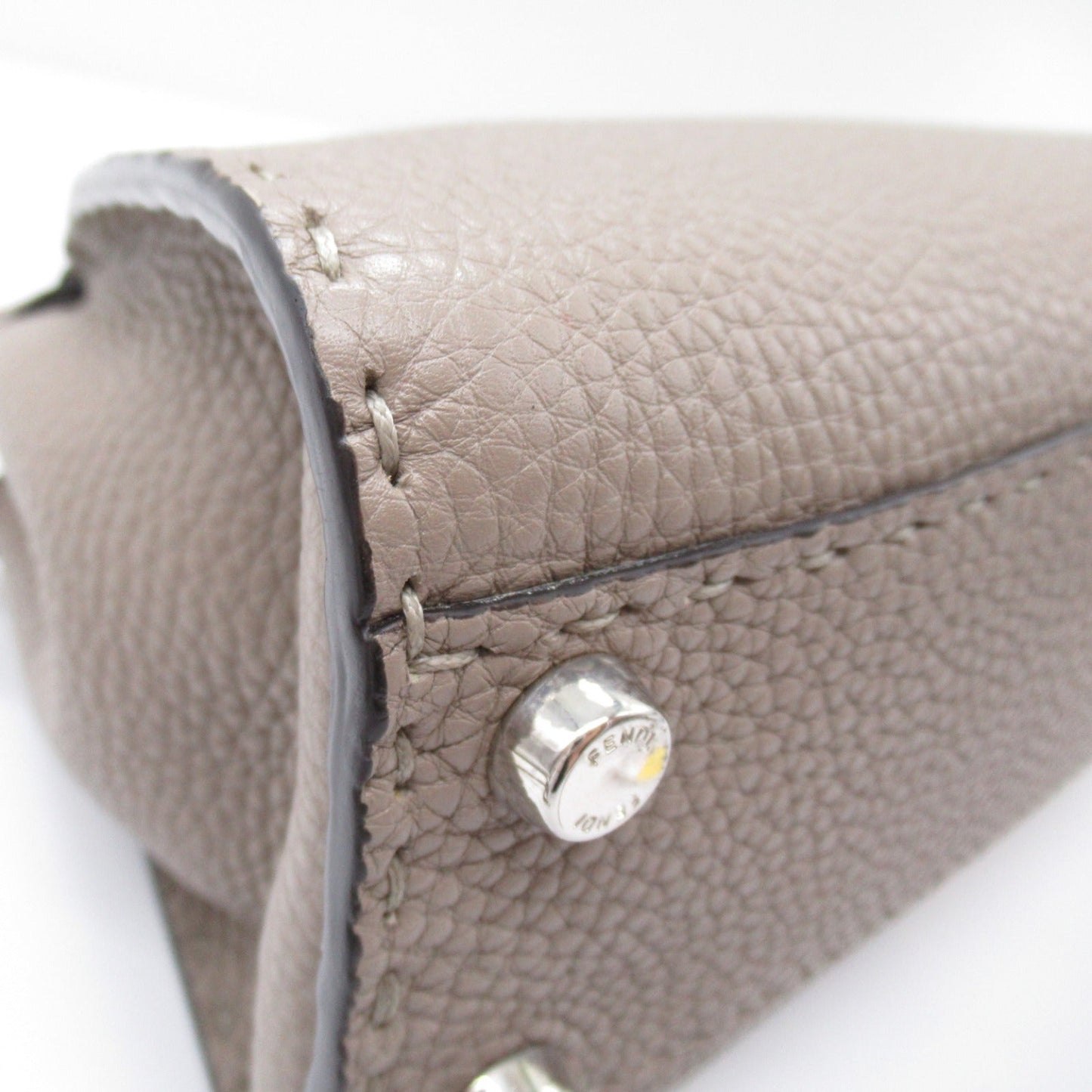 Fendi Fendi Peak Booth Mall 2w Shoulder Bag 2way Shoulder Bag Leather Pearson  Grey Grey 8BN244