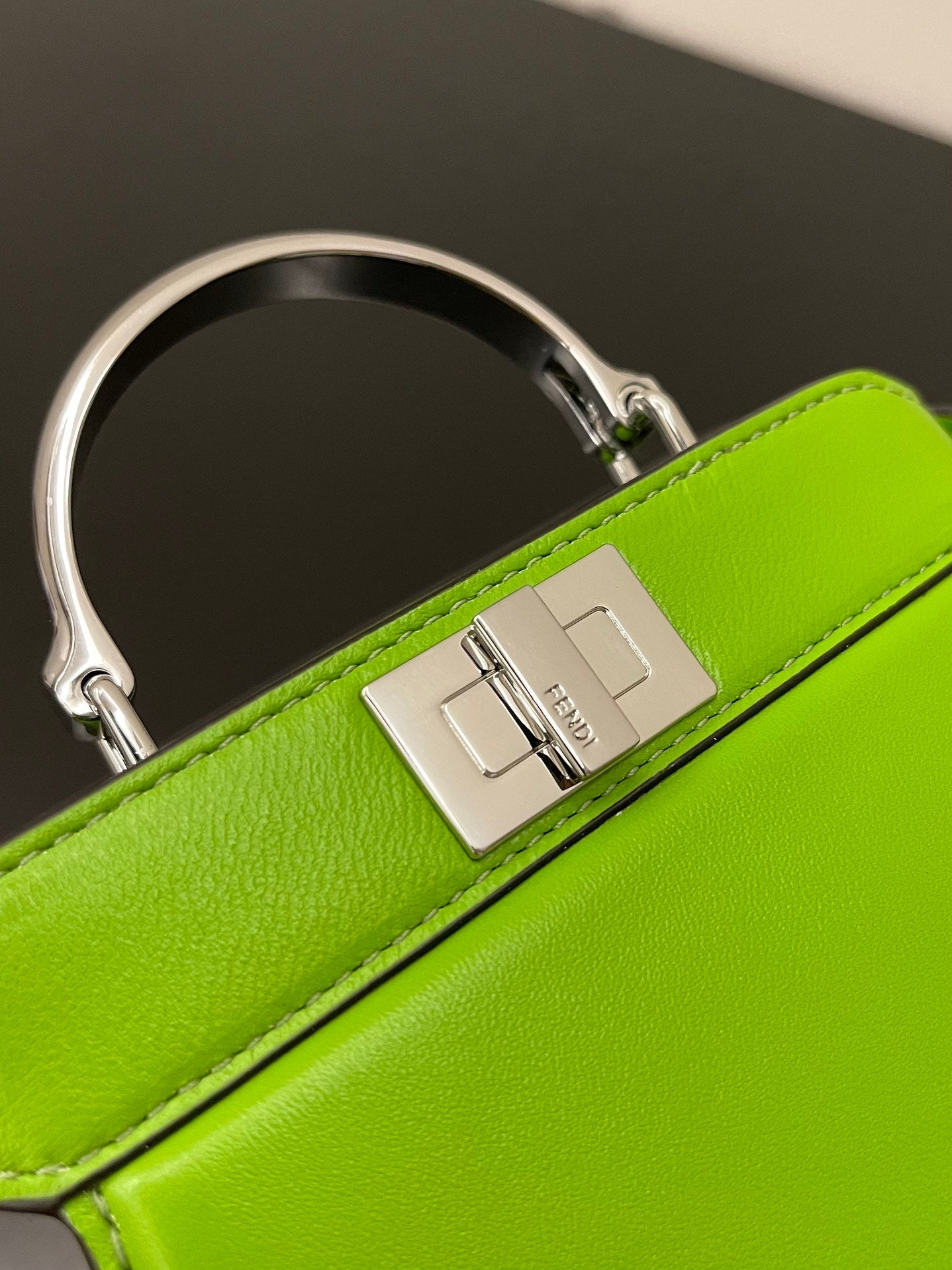 Fendi Peekaboo ISeeU Petite Green Micro Bag For Woman 11cm/4.5in