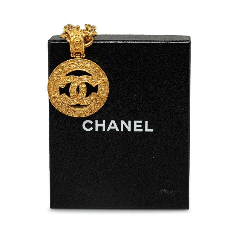 Chanel Vintage Coco round chain necklace g makeup ladies Chanel