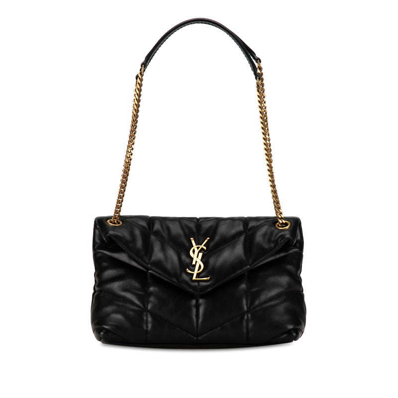 Saint Laurent YSL Logo Pfa Chain Shoulder Bag 577476 Black G Leather  Saint Laurent