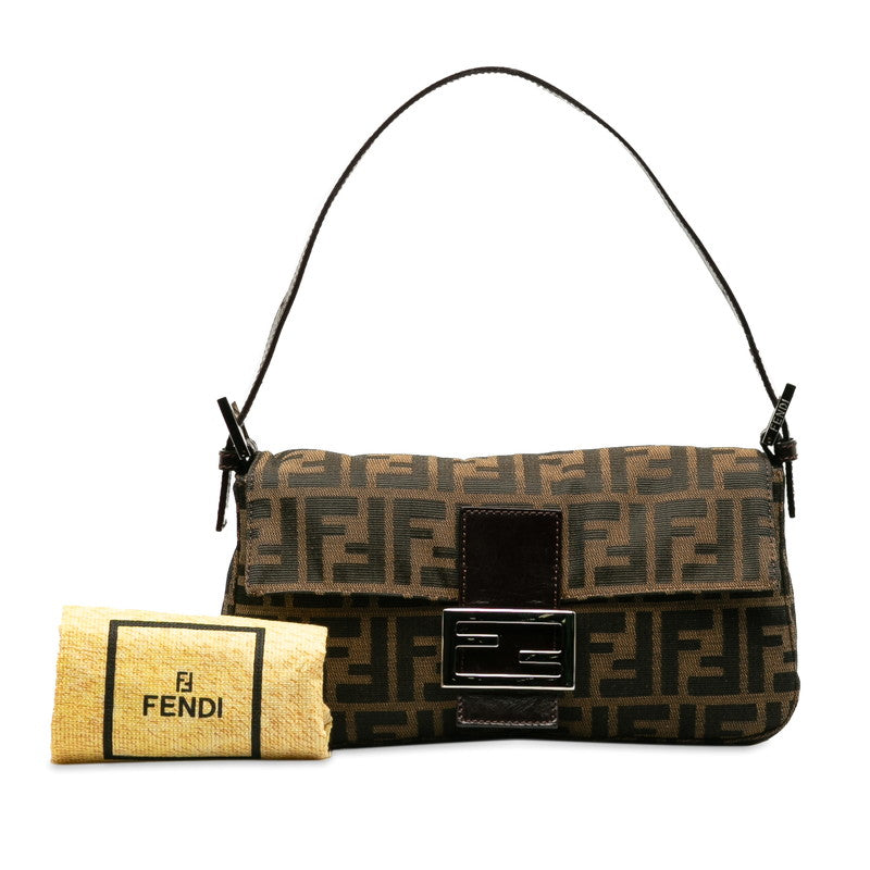 FY ZUCKA MANMABACKET HANDBACK Brown canvas leather ladies FENDI