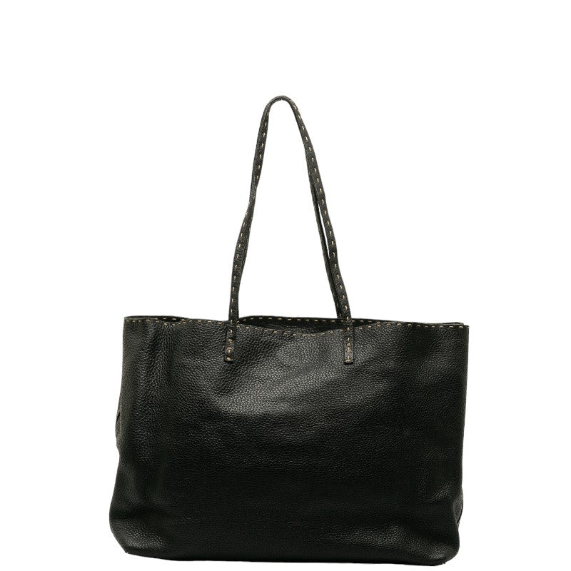 Fendi Selleria Tote Bag 8BH126 Black Leather