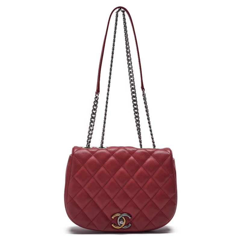 Chanel Matrasse Full Flap Chain Shoulder Caviar S Red (Gen x Silver Gold) Shoulder Bag Mini Shoulder Bag  Bag Hybrid   Delivery] Dutch Shark Online