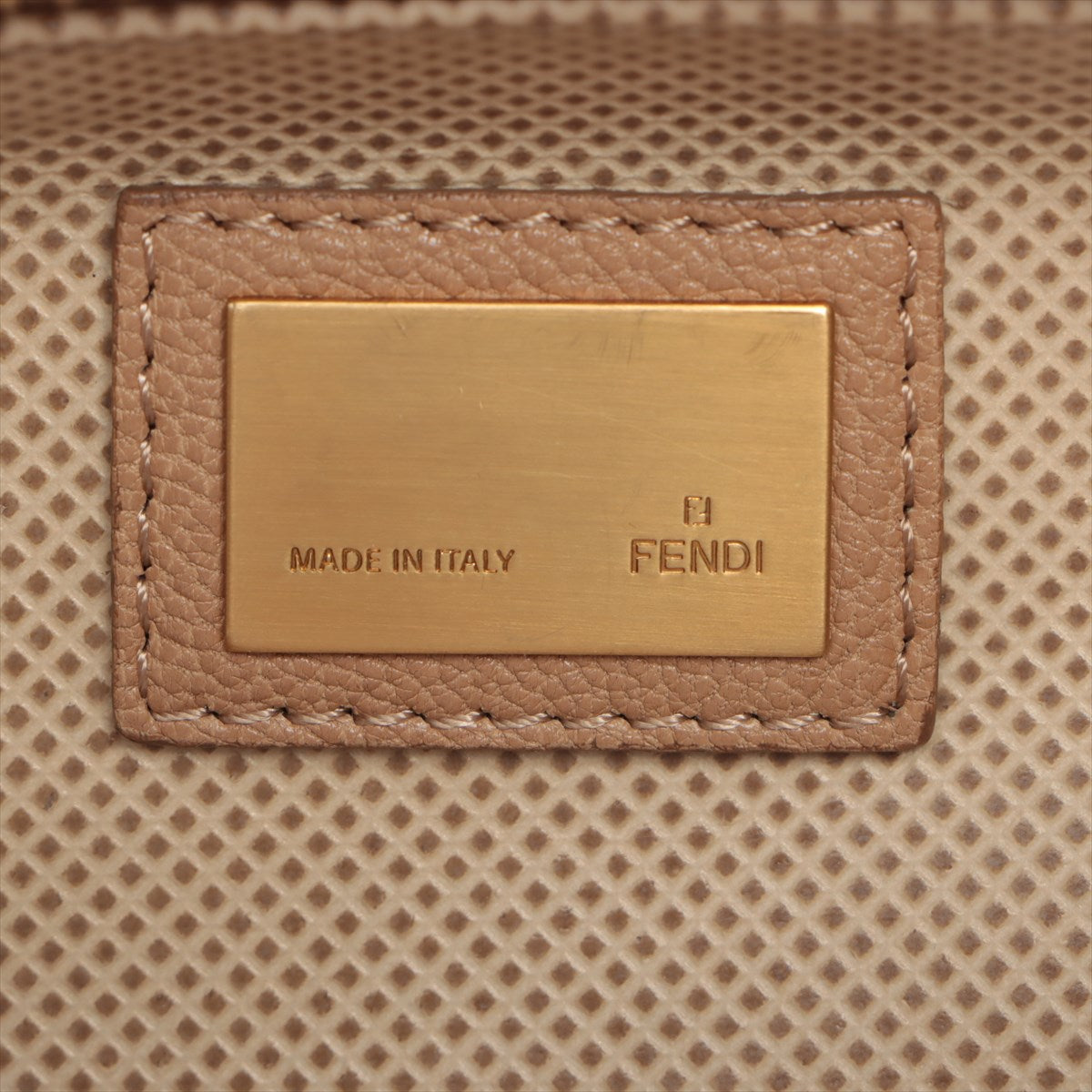 Fendi Peekaboo Lodge 2WAY Handbag Beige 8BN210