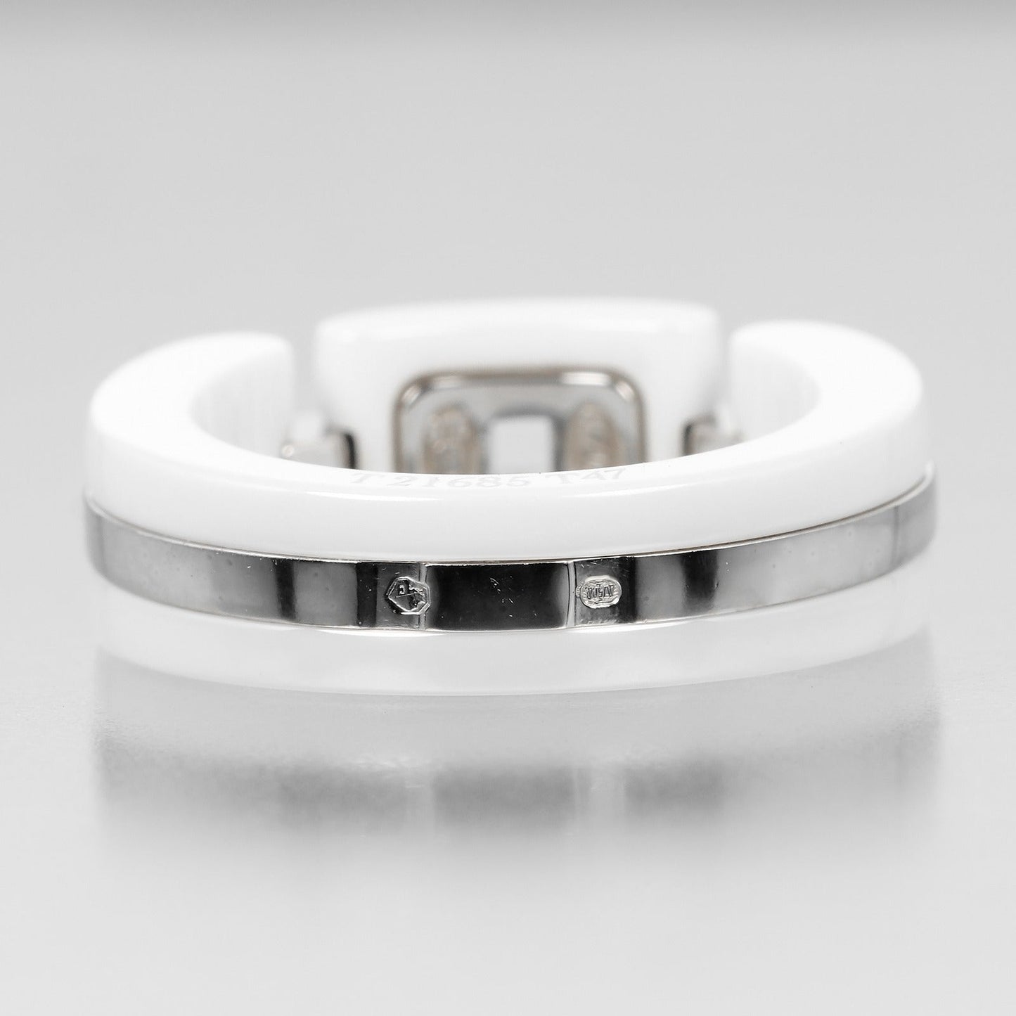 Chanel Ultra Collection 6.5 Ring Ring K18 WG White G White Ceramic  6.34g