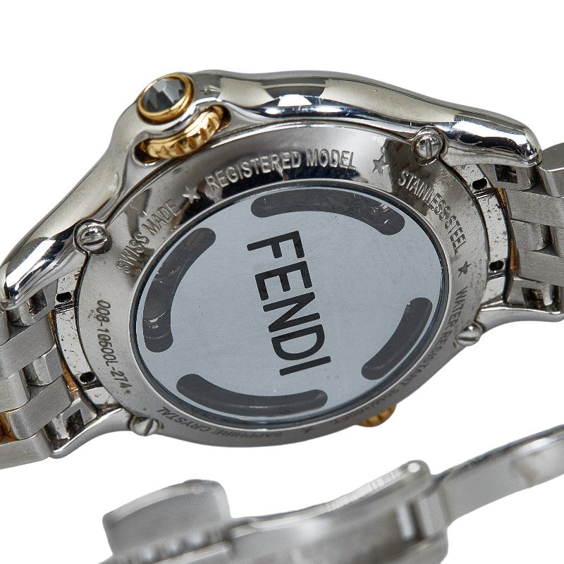 Fendi Crazy Karat 1P Diamond  10500L Quartz White Character Disc Stainless Steel Men FI [High-Range] Fendi []