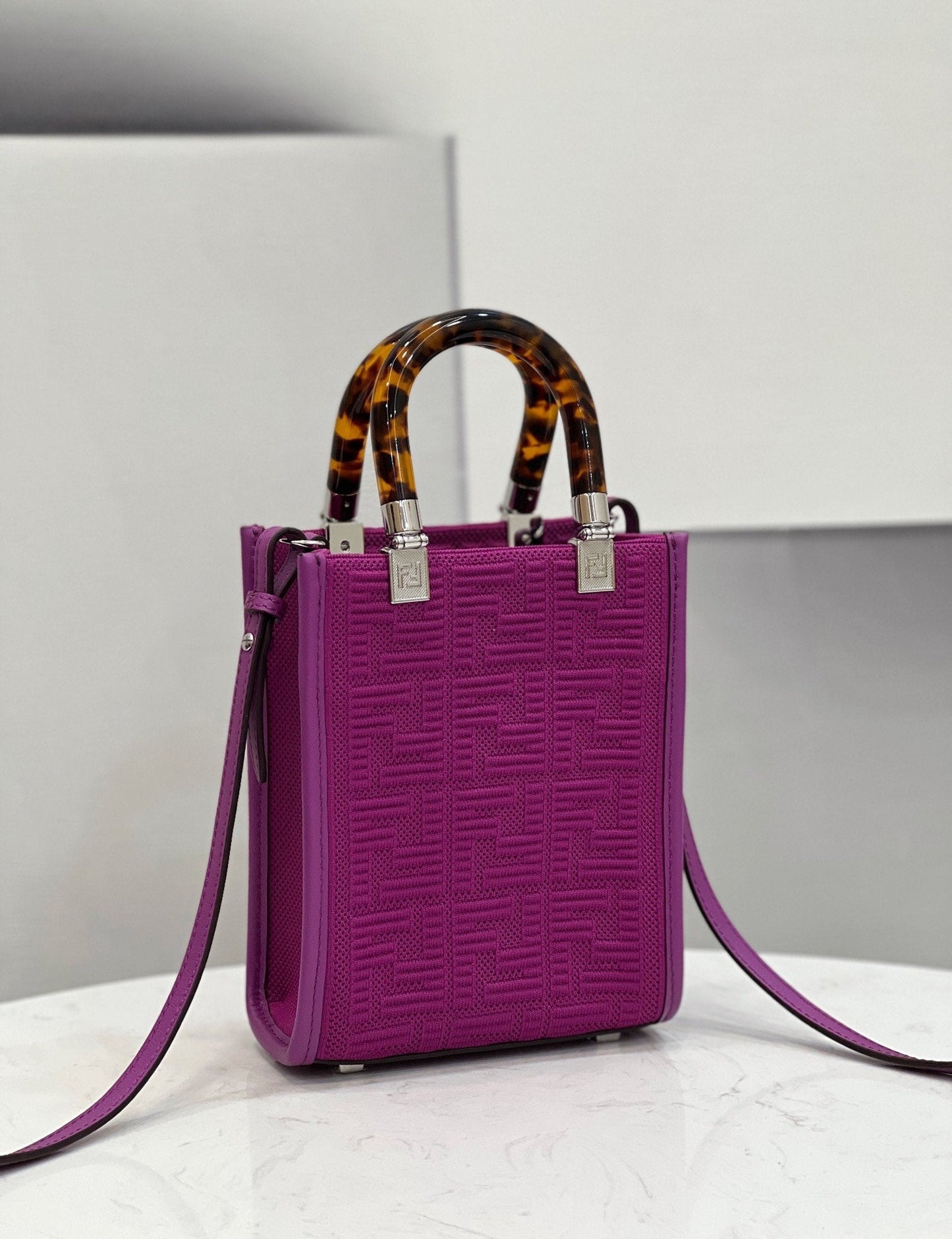 Fendi Mini Sunshine Shopper Purple