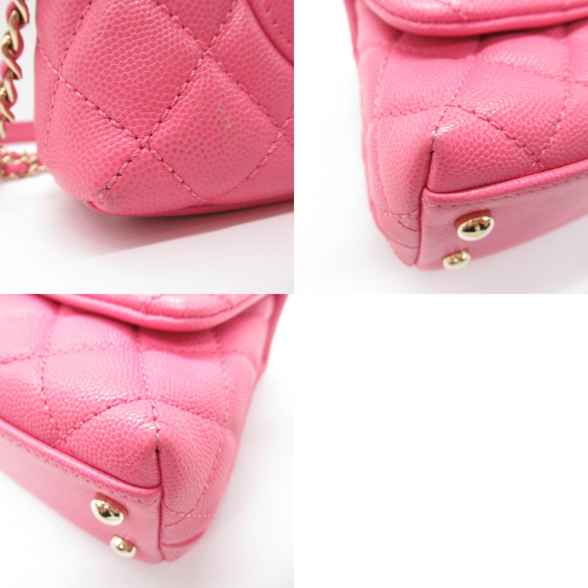 Chanel Coco Handle Matrasse 2w Shoulder Bag 2way Shoulder Bag Caviar S (Greenhead)   Pink AS2215