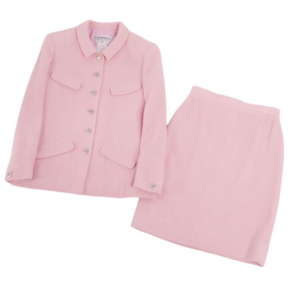 Chanel CHANEL  98P Shirt Suit Wool Jacket Shirt  French Made 40 (M Equivalent) Pink