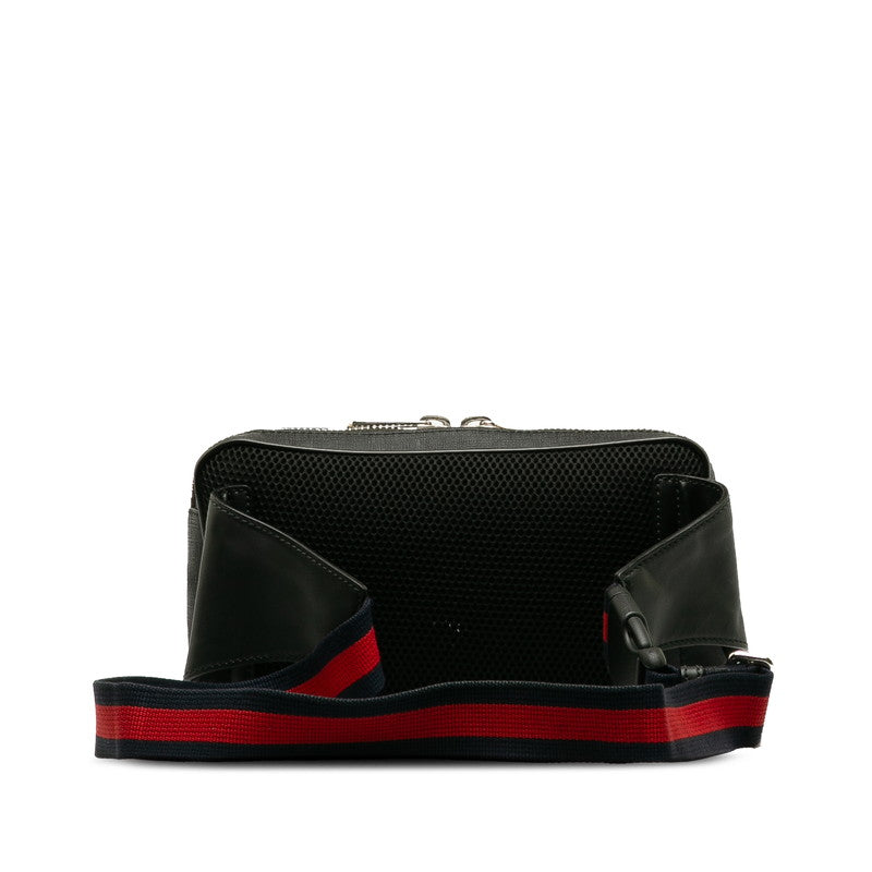 GUCCI GG Supreme 474293 Body Bag Belt Bag Black