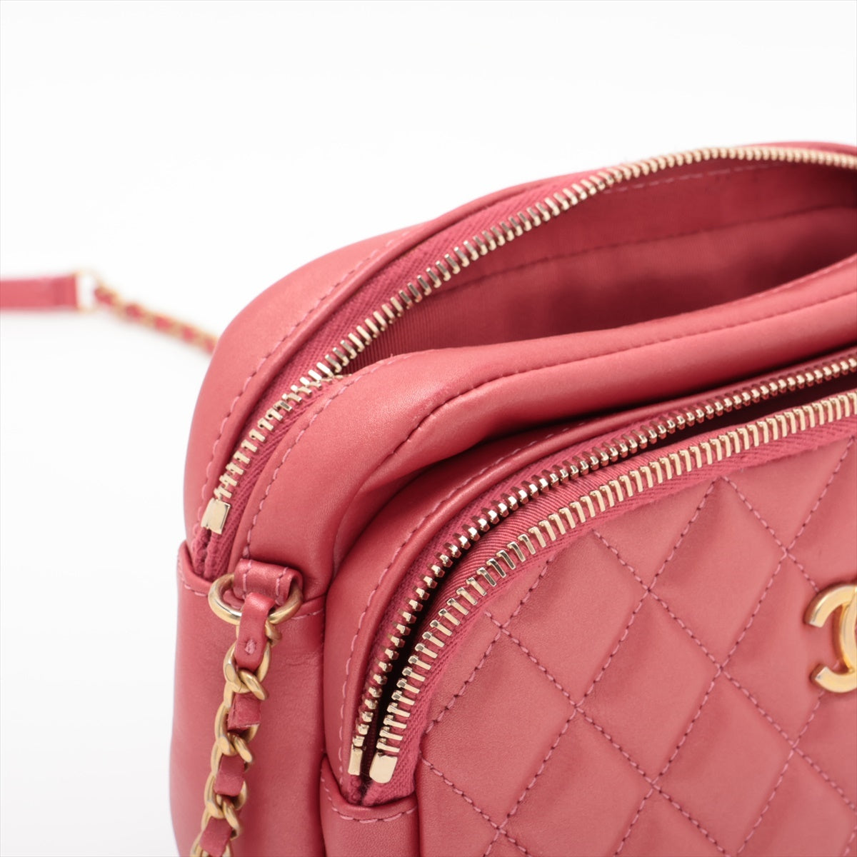 Chanel Lambskin  Chain Shoulder Bag Pink G  29th