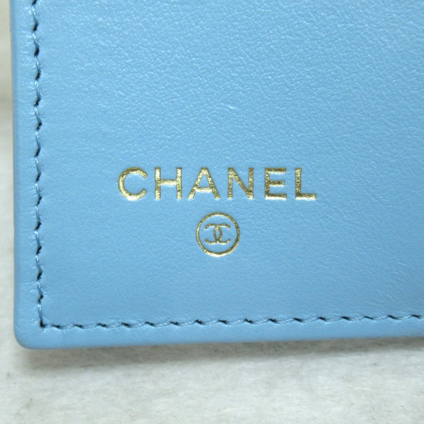 Chanel Three Fold Wallet Three Folded Wallet Caviar S (Green )  Blue