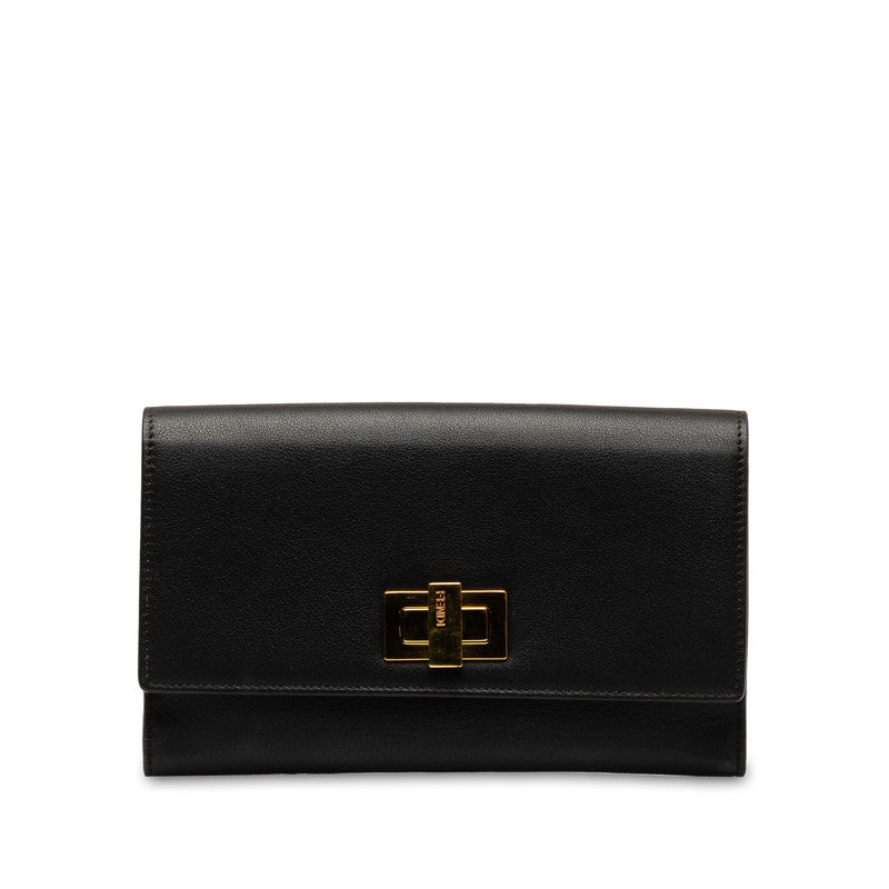 Fendi Peekaboo Long Wallet 8M0308 Black Leather  Fendi