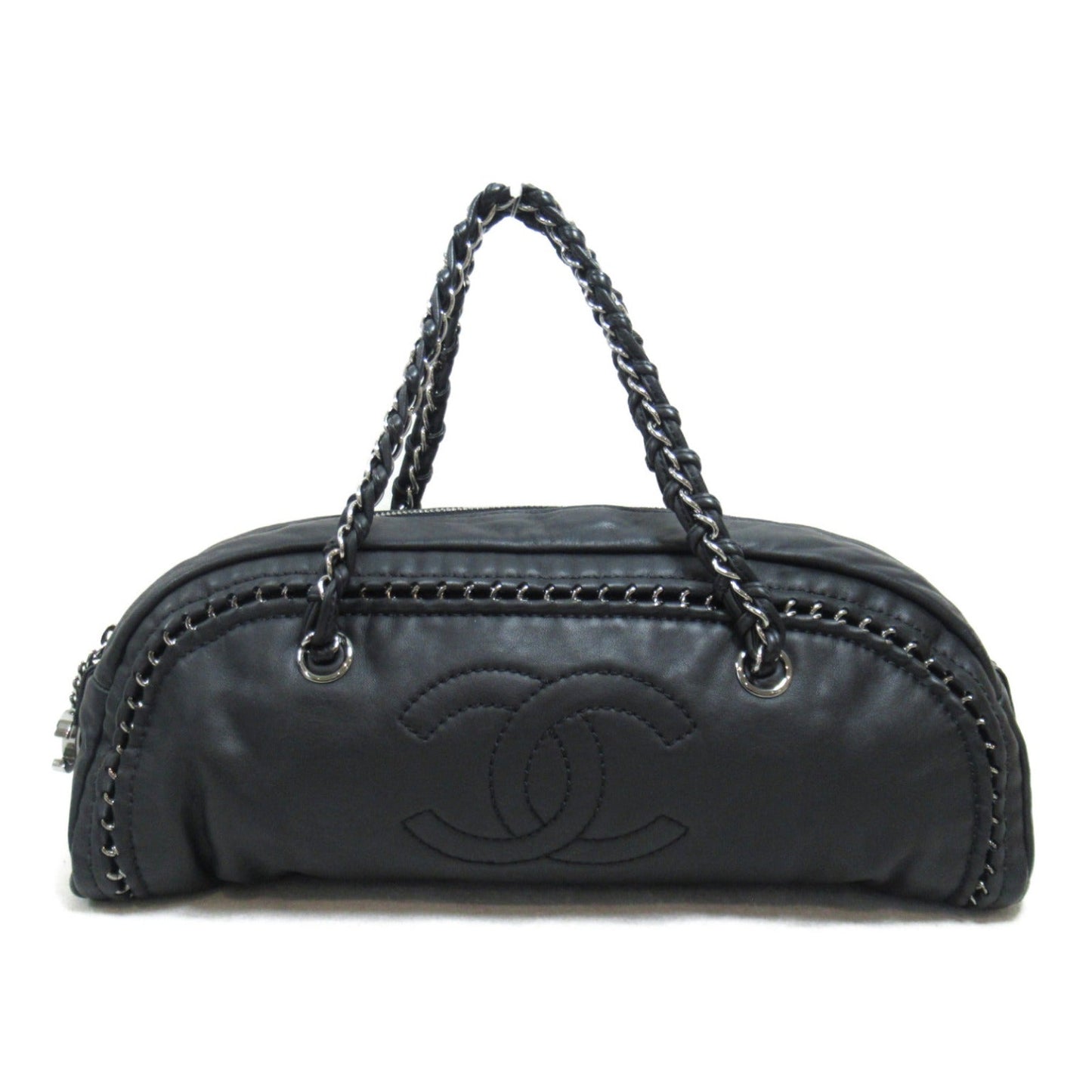 CHANEL CHANEL LUGUARY LINE BOSTON BAG BOSTON BAG LADY BLACK