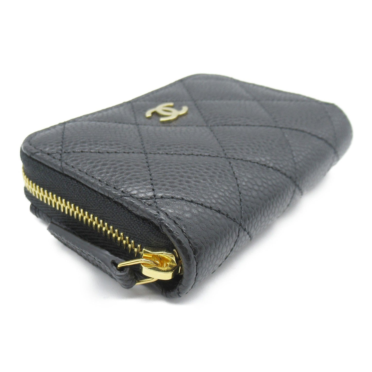 Chanel Coincase Coincase Wallet Caviar S  Black AP0216