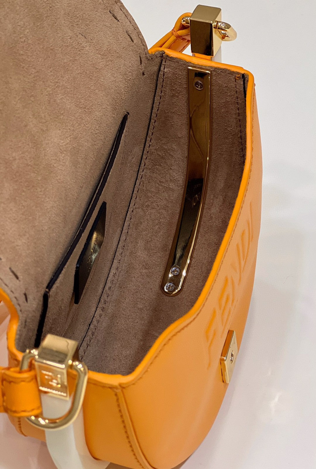 Fendi Moonlight Saddle Orange Bag For Woman 19cm/7.5in