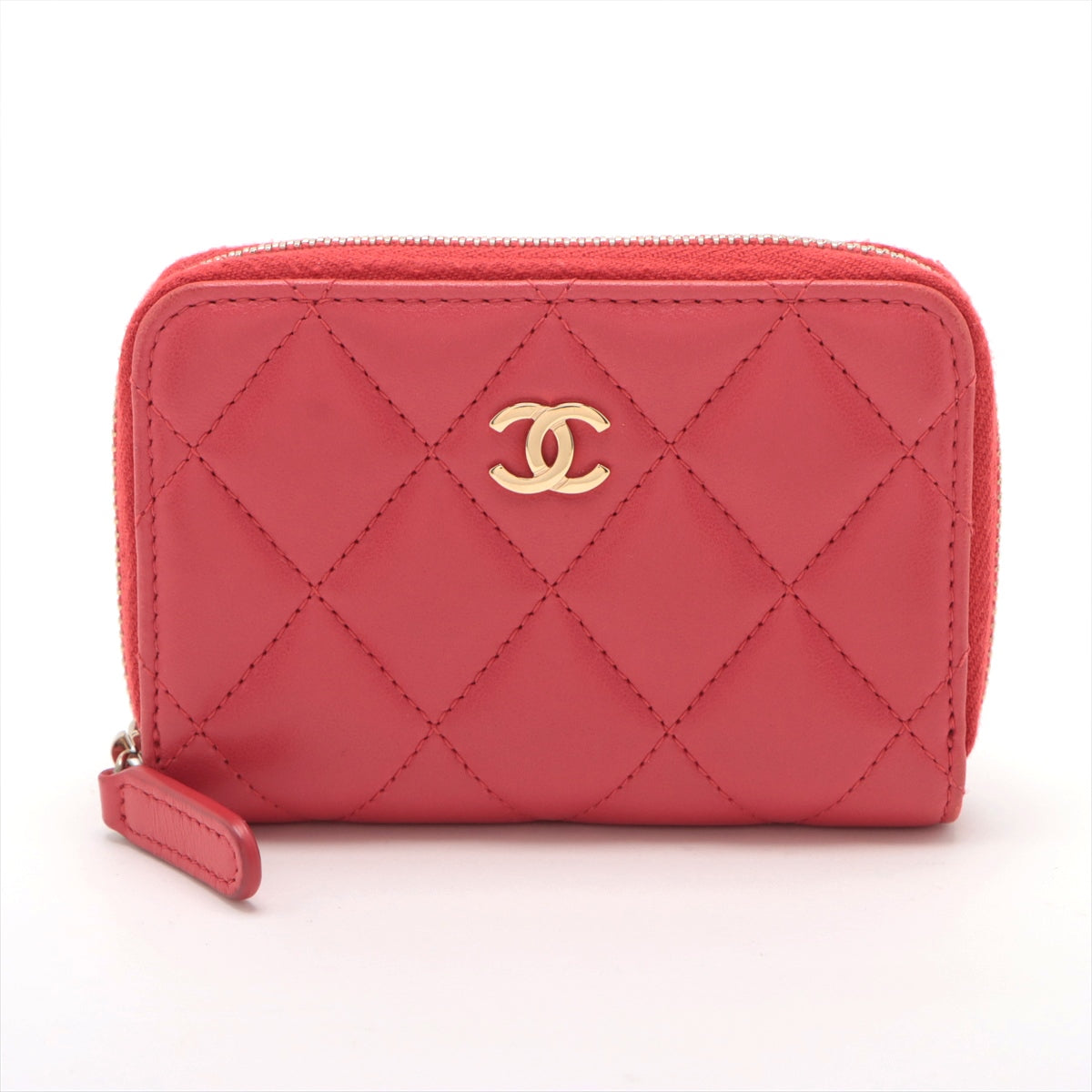 Chanel Mattrase  Coin Case Red G  25th