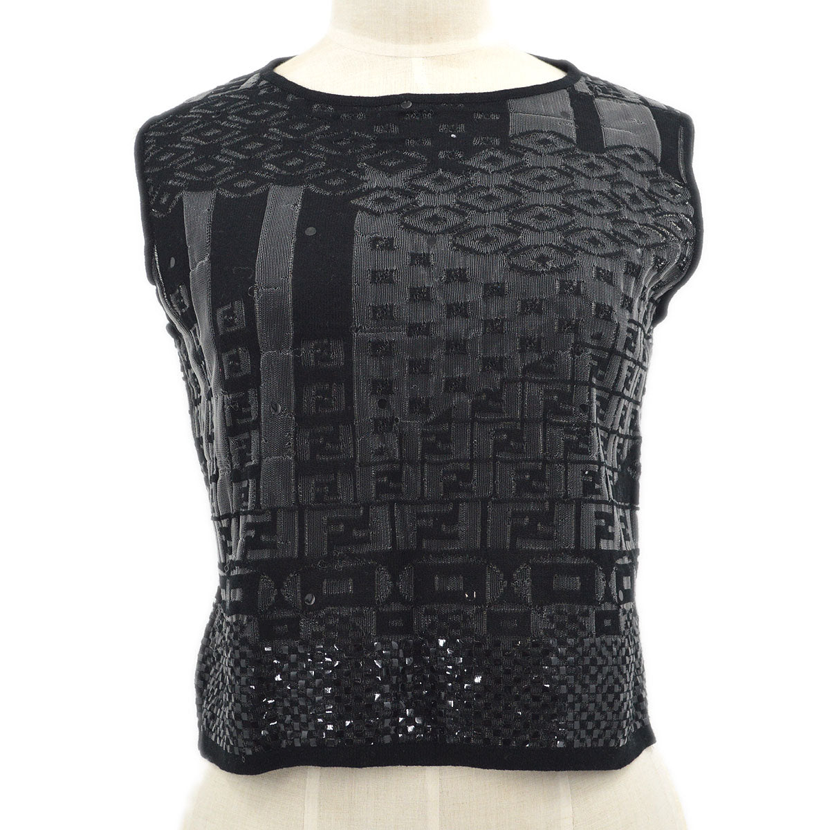 FENDI Sleeveless Tops Black #44