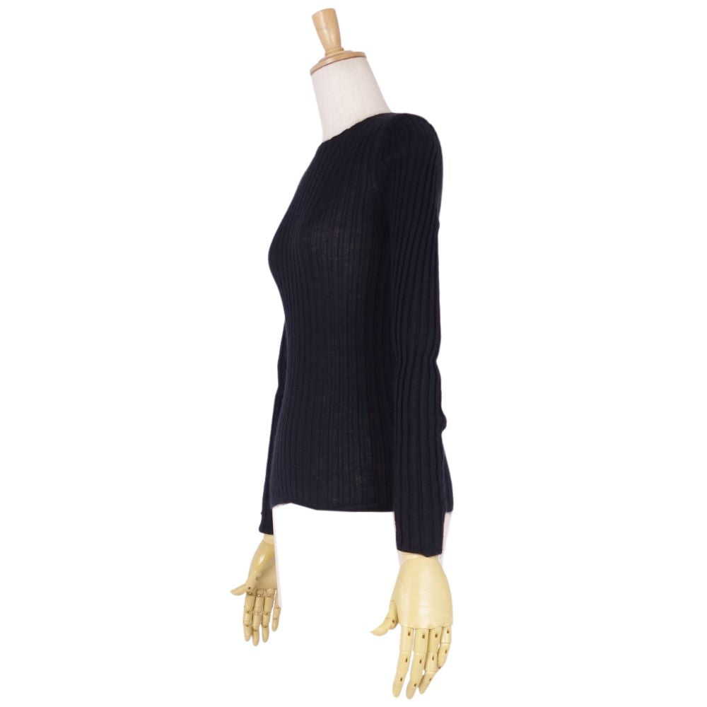 Vint Chanel s 97P sweaters Long Sleeve Cashmere Silk Tops  Made in Italy 40 (M Equivalent) Black  Nitted