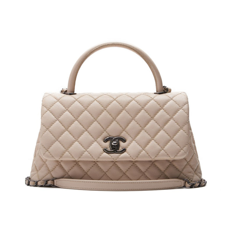 CHANEL Matrasse Coco Handle 2WAY Handbag Caviar S Ivory (Silver G) Handbag  Shoulder Bag Lady Bag Hybrid 【 Delivery】 Honeymoon Online