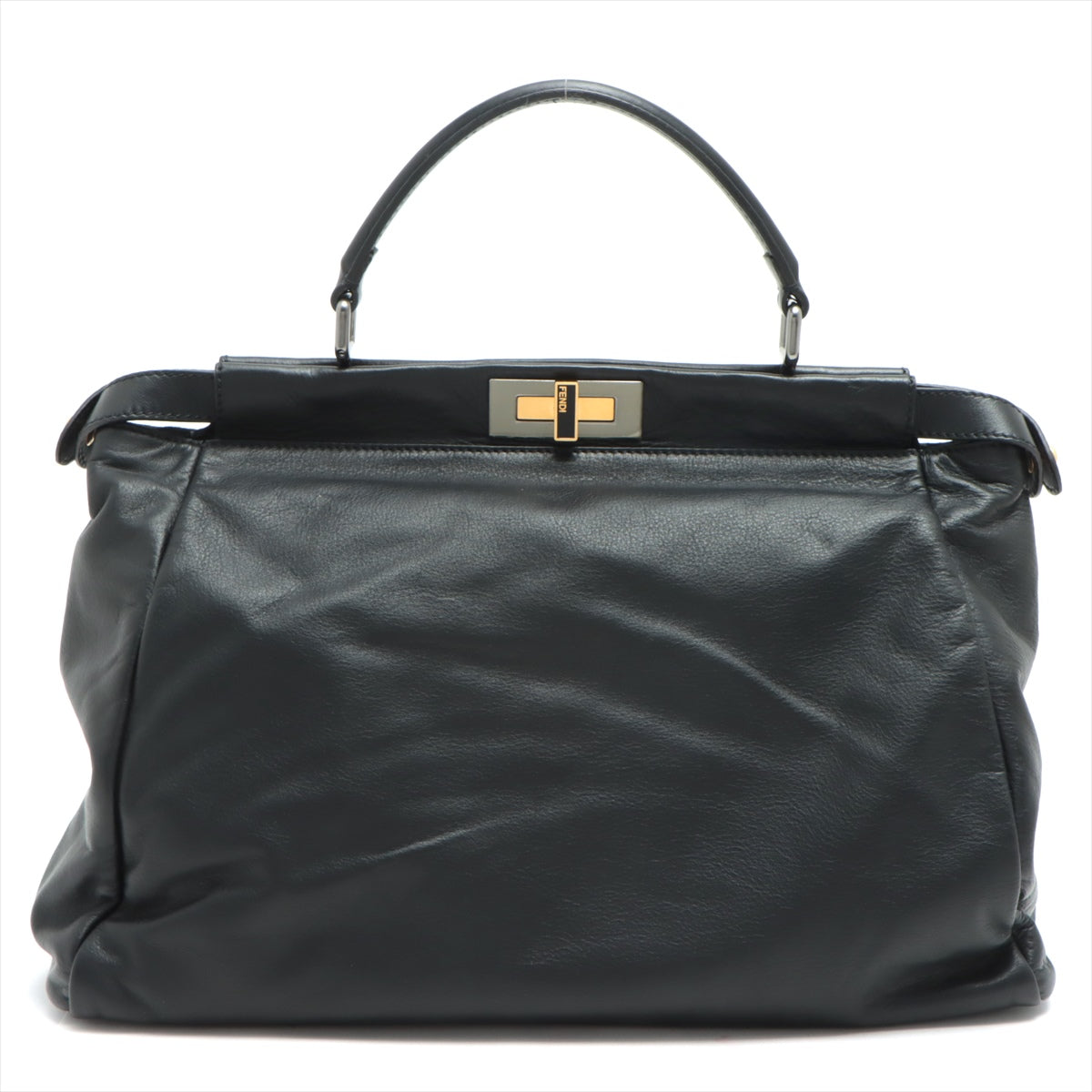 Fendi Peekaboo Lodge 2WAY Handbag Black 8BN210