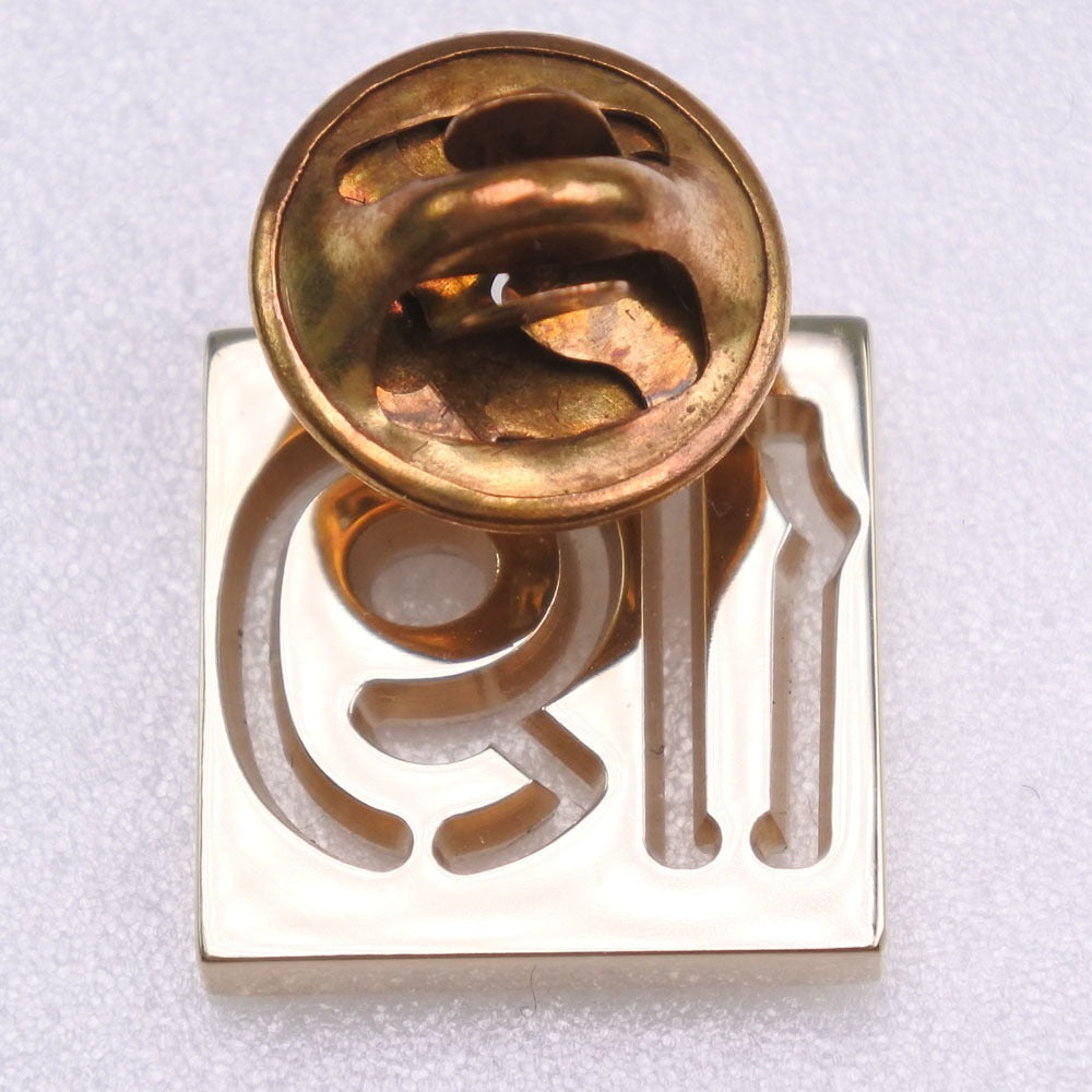 Chanel CHANEL .19 Brooch Pin Brochure G   Line Stone Gold  4.1g No.19  【 Secondary】