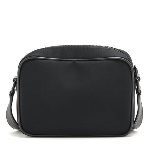 Saint Laurent Camp Camera Nylon X Leather Shoulder Bag Black 647179