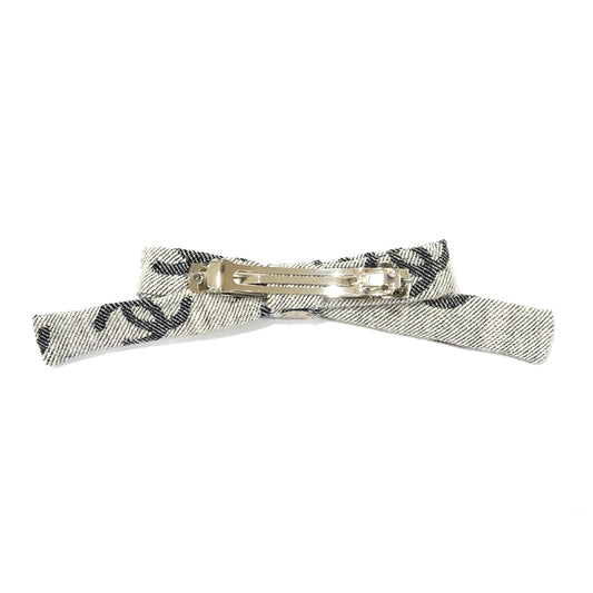 Chanel Baretta Ribbon Grey 22S Cotton Metal 2022  Small