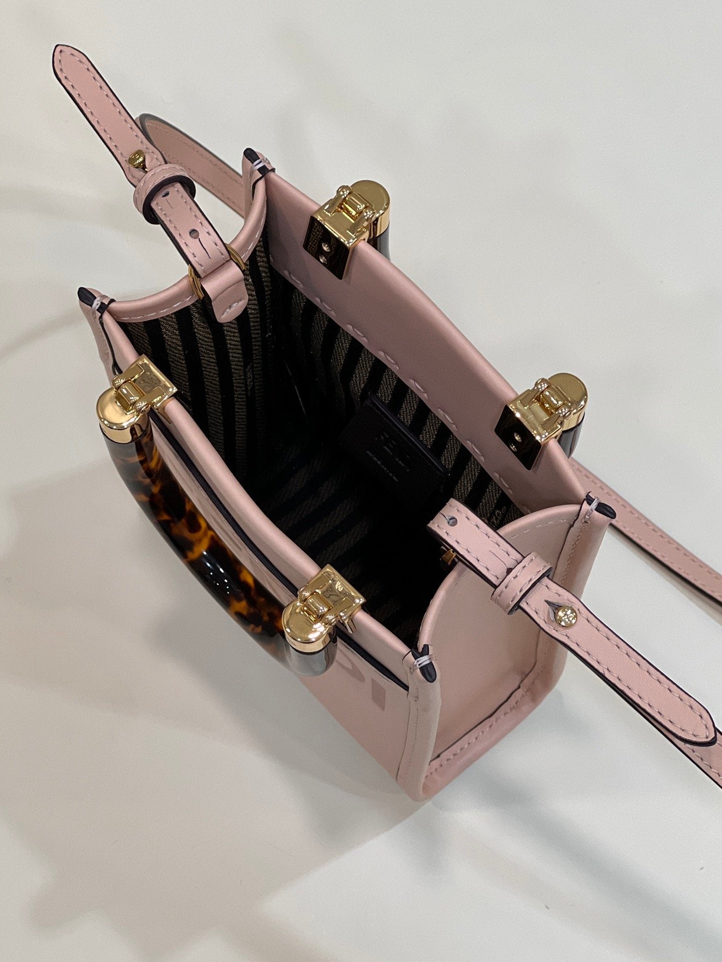 Fendi Mini Sunshine Shopper Pink