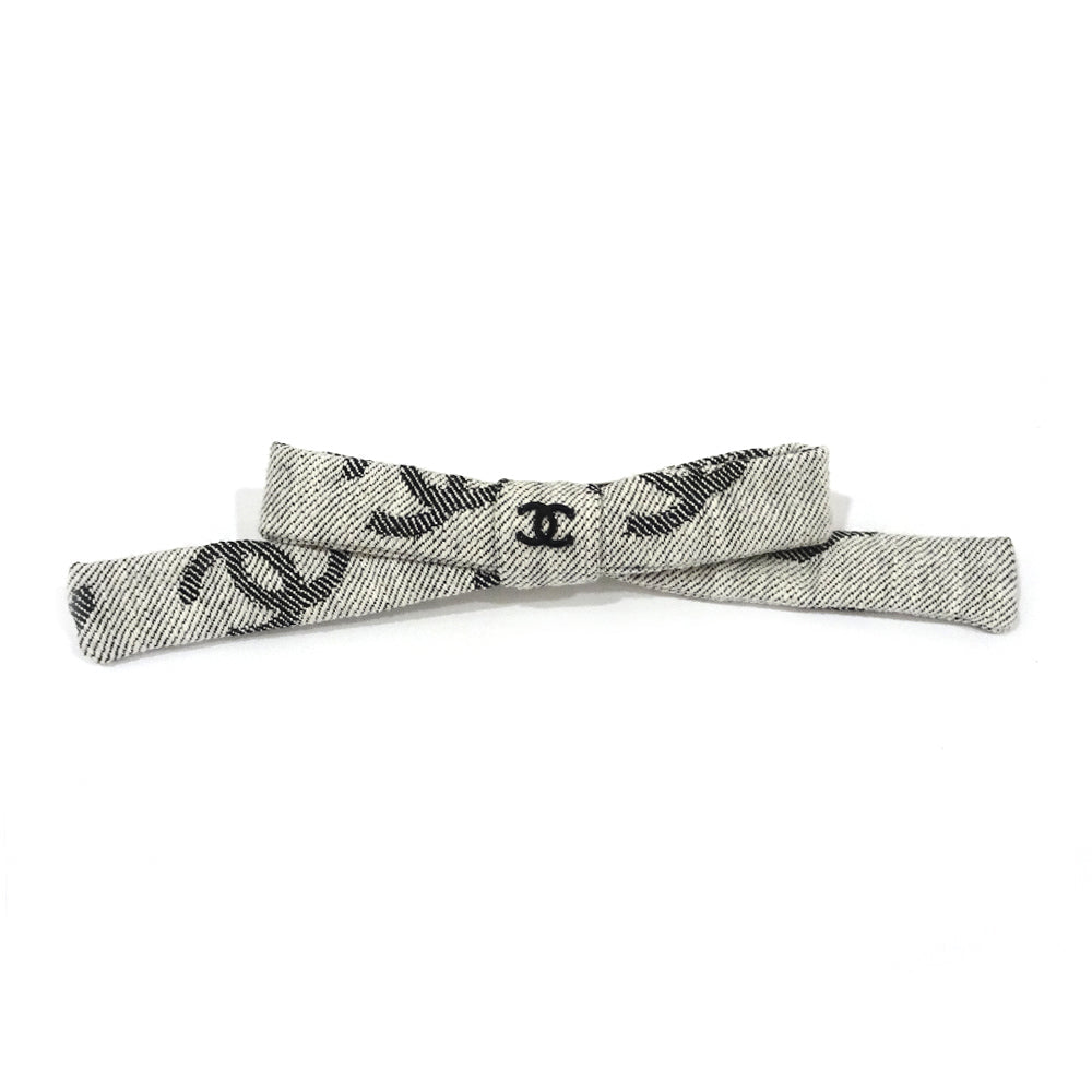 Chanel Baretta Ribbon Grey 22S Cotton Metal 2022  Small