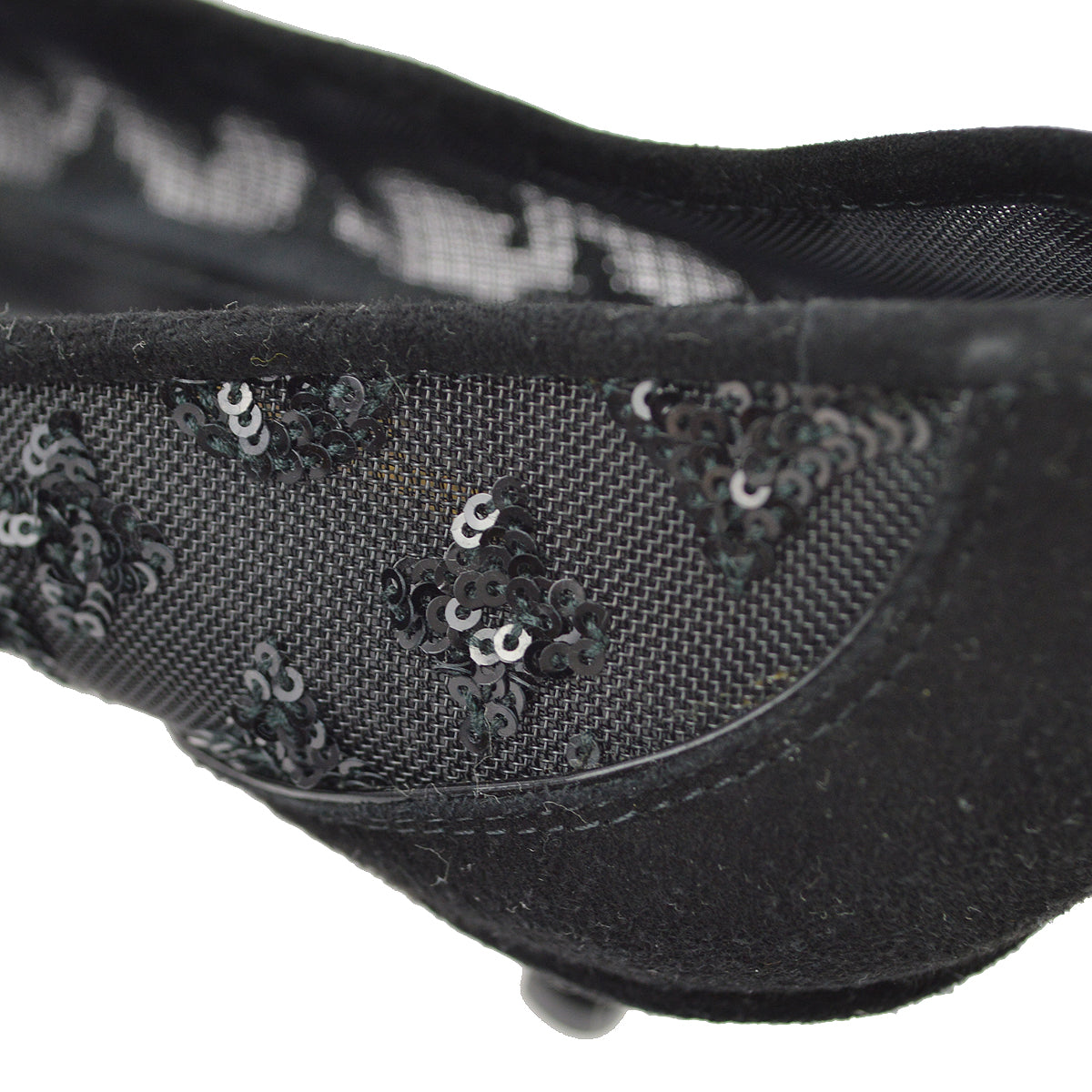 Louis Vuitton Black Spangle Pumps Shoes #37