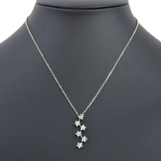 Chanel comet star necklace K18 white g x diamond about 7.4g comet star ladies  in quality