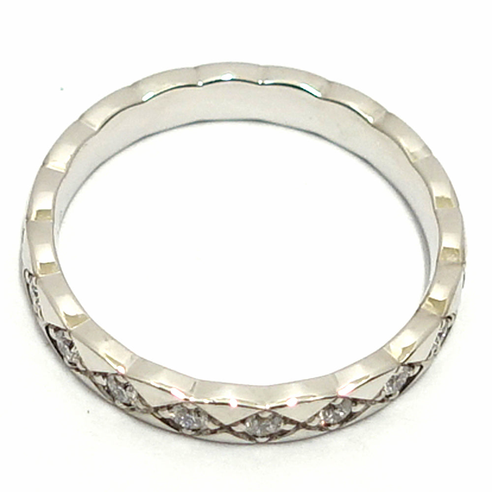 CHANEL K18WG Coco Mini Model Diamond Full-Etenance Ring 750WG Jewelry J11871