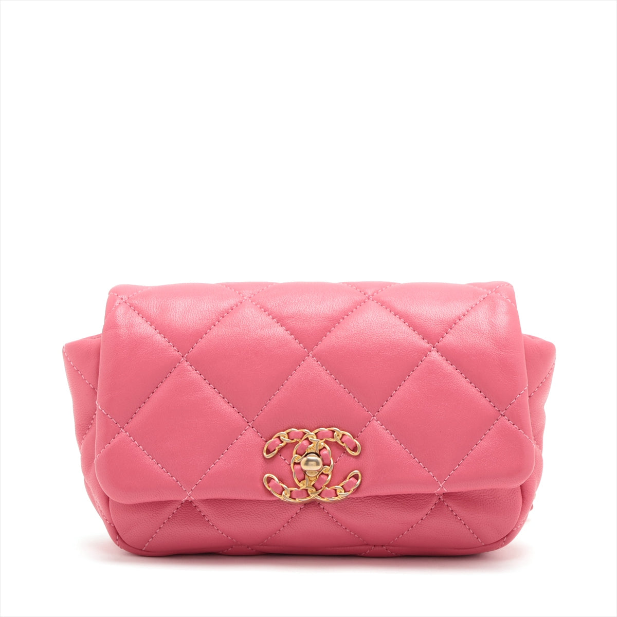 Chanel 19 Leather Body Bag Pink G x Silver Gold  29th