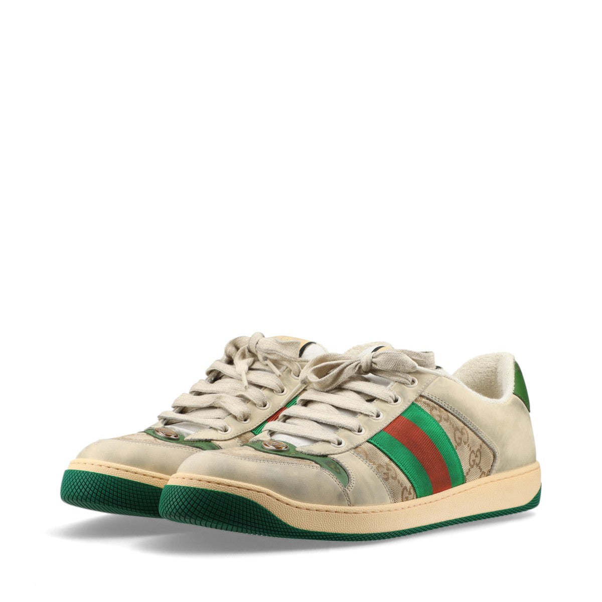 Gucci screener canvas x leather sneaker 11 men multi-colour vintage processing GG Supreme sy line    store