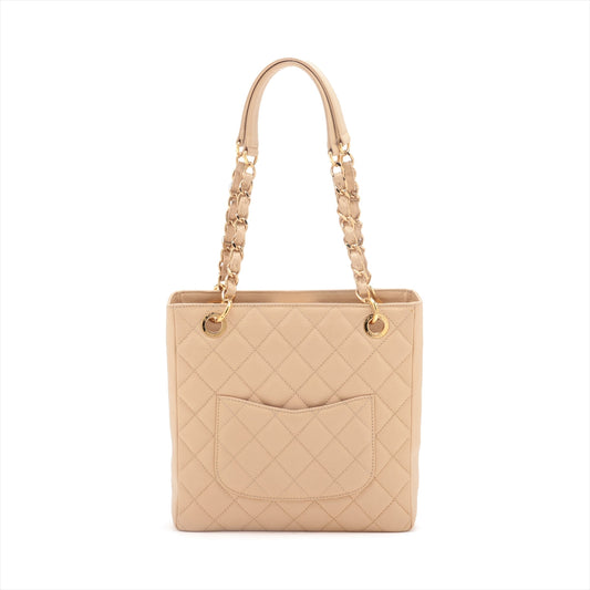 Chanel PST Caviar S Chantrotot Bag Beige G  14th A50994