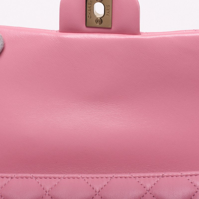 CHANEL Mini Matrasse Coco Handle 2WAY Handbag Pink