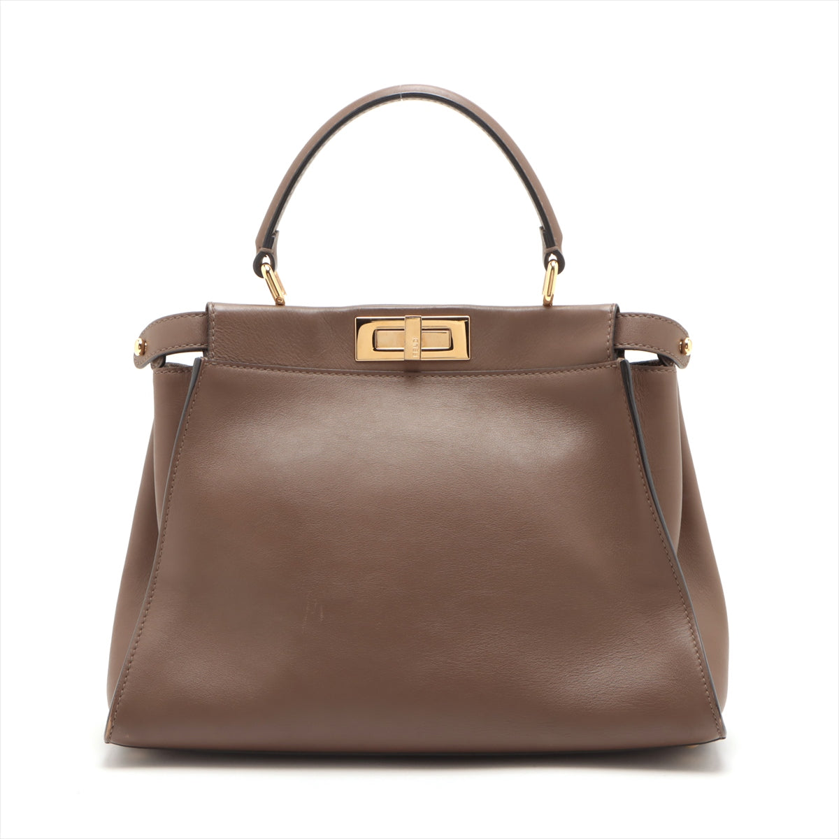 FENDI Peekaboo Medium in Leather Brown 8BN290