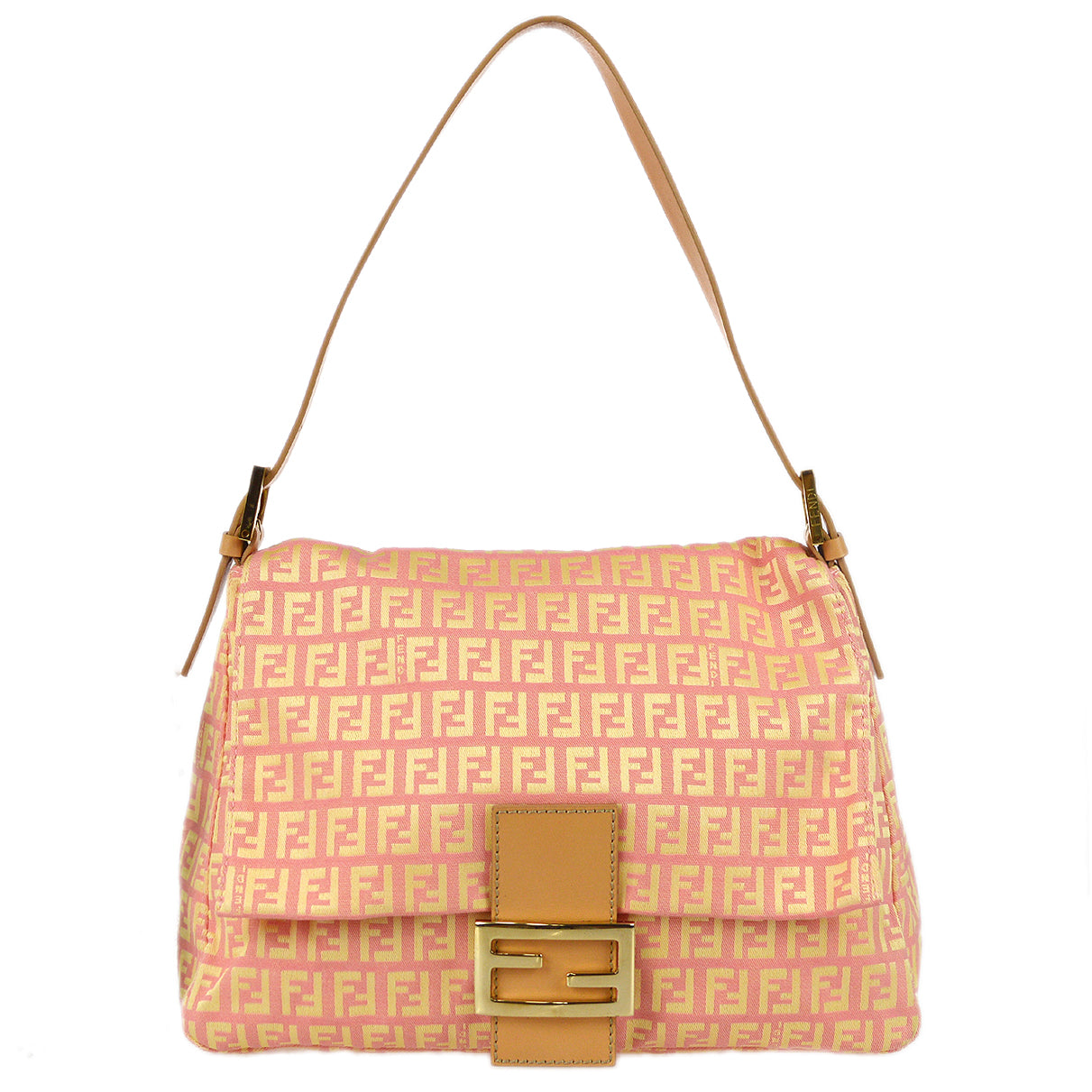 Fendi Mamma Baguette Zucchino Handbag Pink