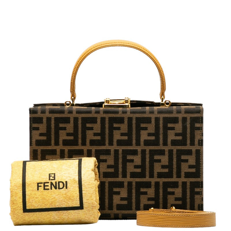 Fendi Fendi handbags canvas/leather brown beige ladies and gentlemen