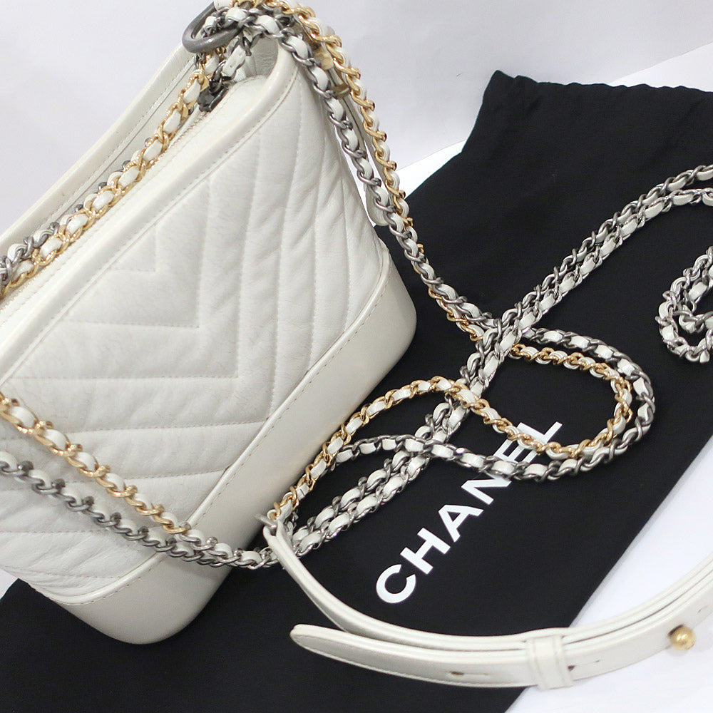 CHANEL Chain Shoulder Bag Gabriel Du Chanel Small Hobo A91810  S Light Gr GD/SV  Coco Female  28th/8-digit  Bag