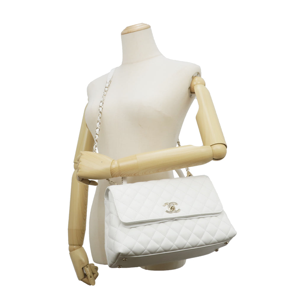 Chanel Coco Handle 29 Cabia S Handbag White Shoulder G A92991