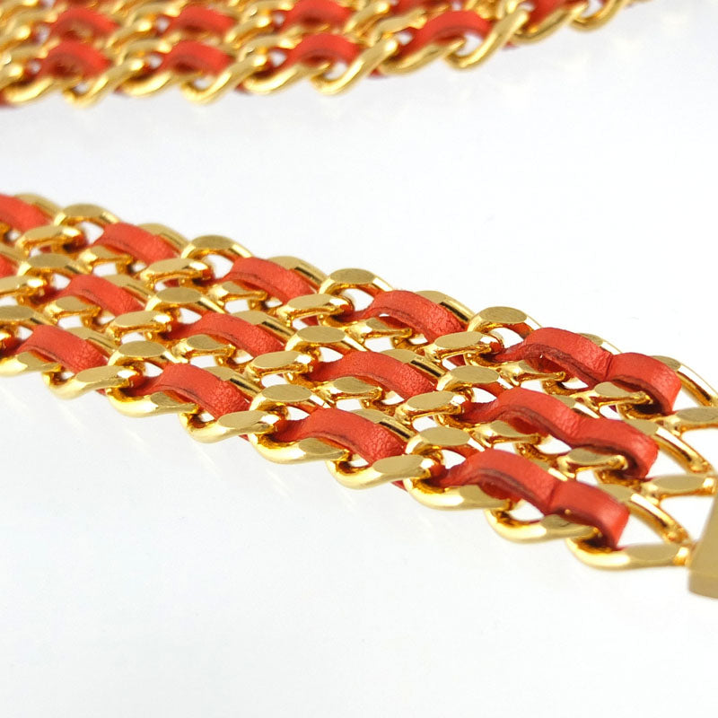 Chanel Chain Belt Coco 97P G Orange Vintage