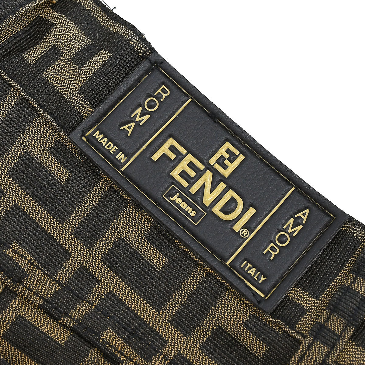 Fendi Zucca printed straight trousers #44