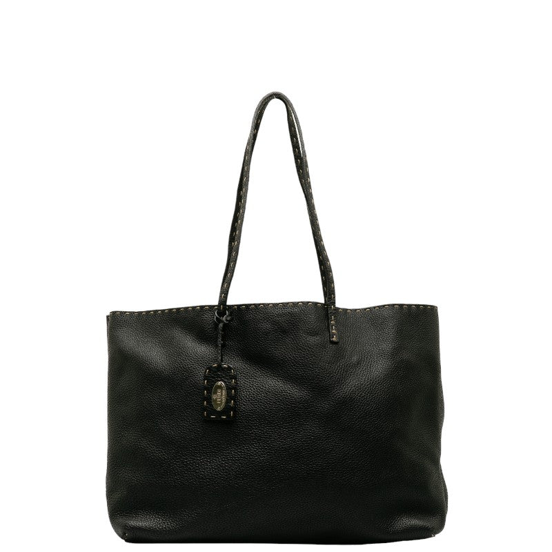 Fendi Selleria Tote Bag 8BH126 Black Leather