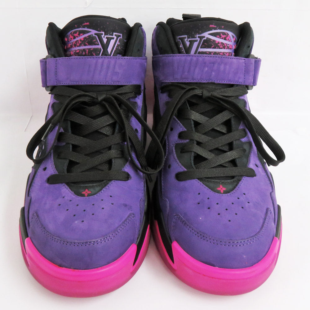 Louis Vuitton LV Trainer 2 Linesniker 1AAHD7 Violet 6 Half 25.5cm Purple Shoes Sued