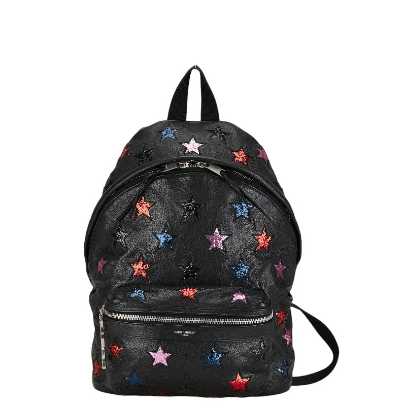 Saint Laurent City California Rucksack 454319 Black Multicolor Leather  Saint Laurent