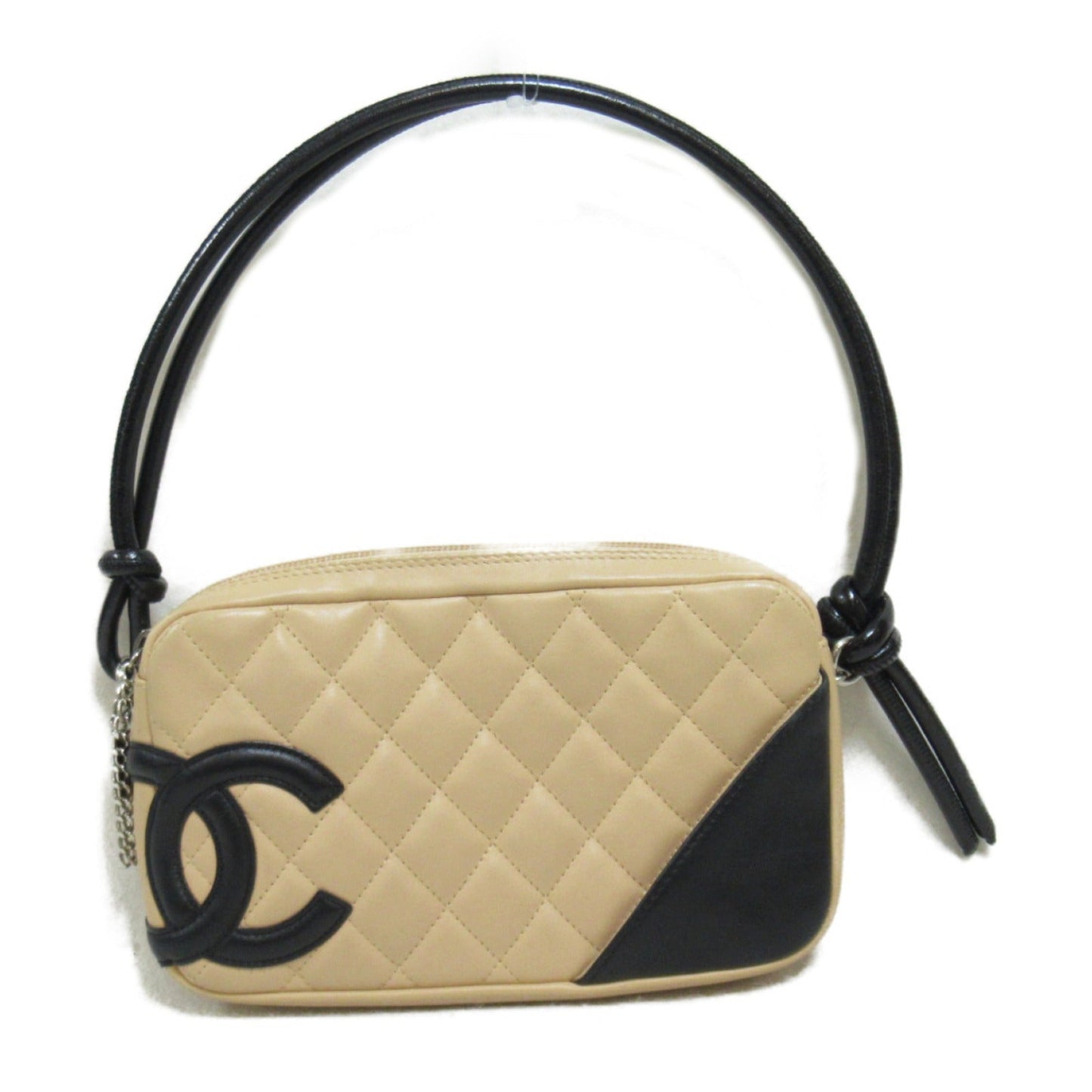 Chanel CHANEL Combo Line Accessory Pochette Accessory Pochette (Hands-on) Bag   Beige / Black A25175